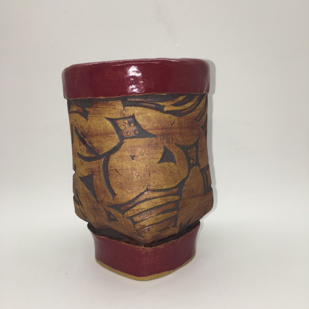 Signed Handcrafted Pottery Vase